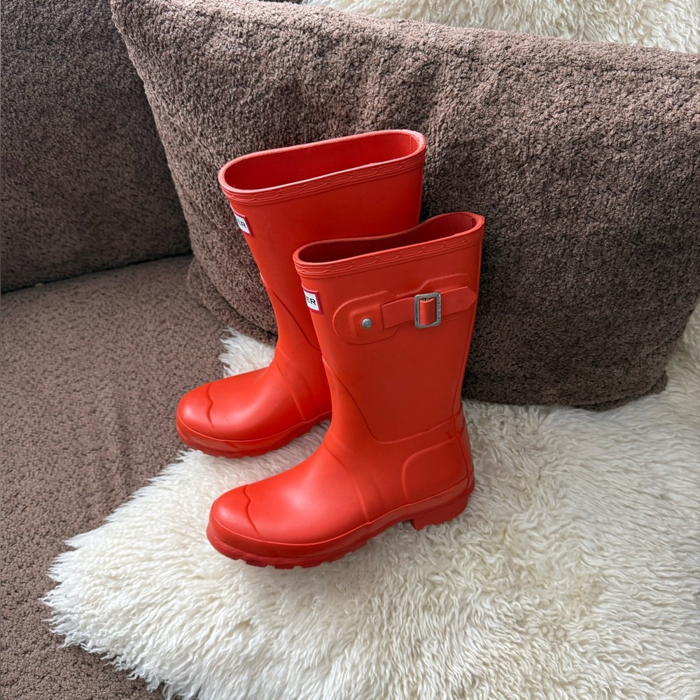 Hunter Red/Orange Short Rain Boots🍃